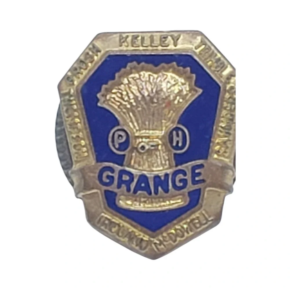 Vintage Grange Lapel Pin National Patrons of Husbandry P of H Enamel Badge